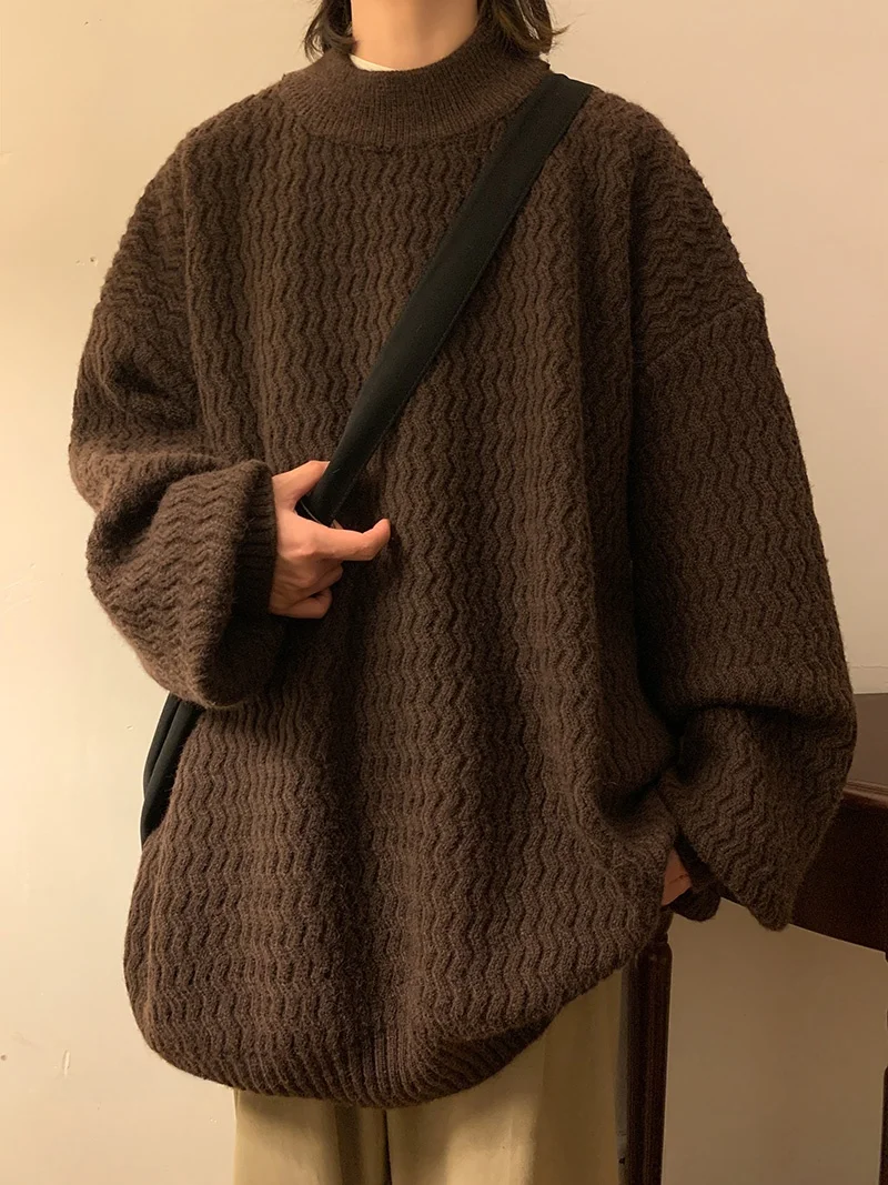 

Comfortable Knitted Sweater for Men Spring Autumn Season Trendy Inner Wear Base Layer Teenager Warmth Youth Casual Sle