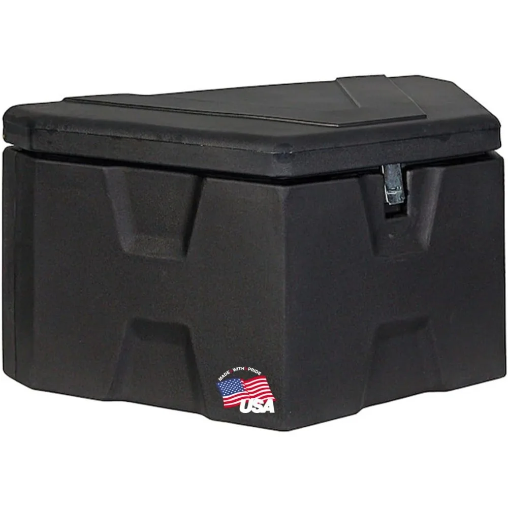 

Black 18x19x36 Inch Polyethylene Trailer Tongue Tool Storage Box - Made in USA