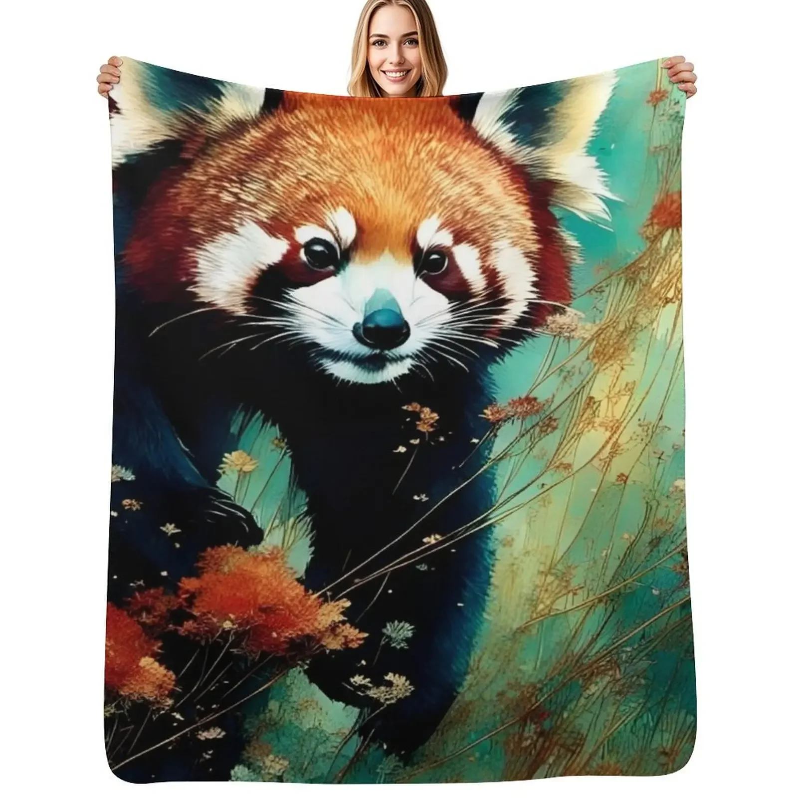 

Red Panda Throw Blanket heavy to sleep bed plaid Camping Blanket