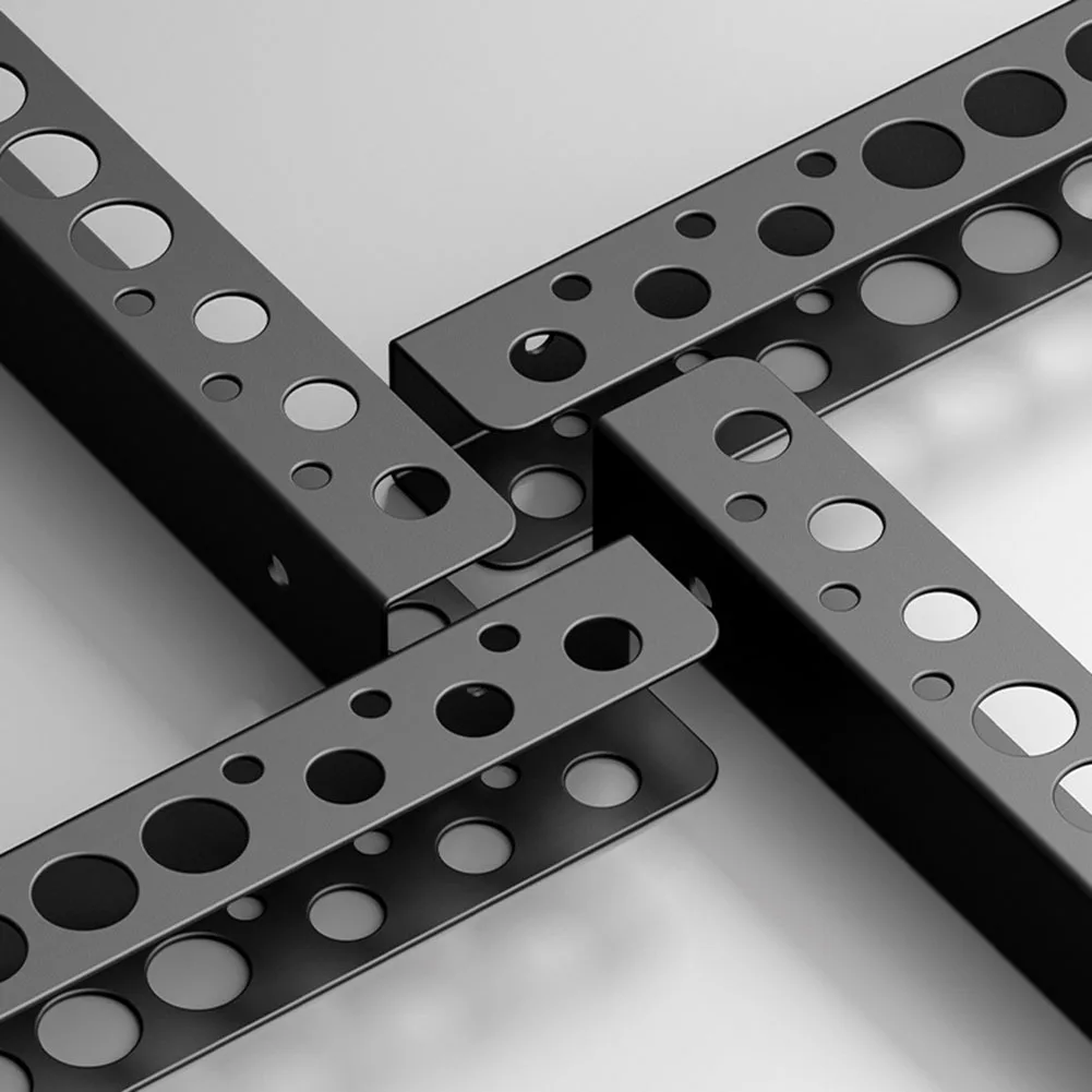 Wall Mount Carbon Steel Tool Rack Set 3pcs with Multiple Hole Sizes to Enable Efficient Vertical Tool Organization in Workspaces