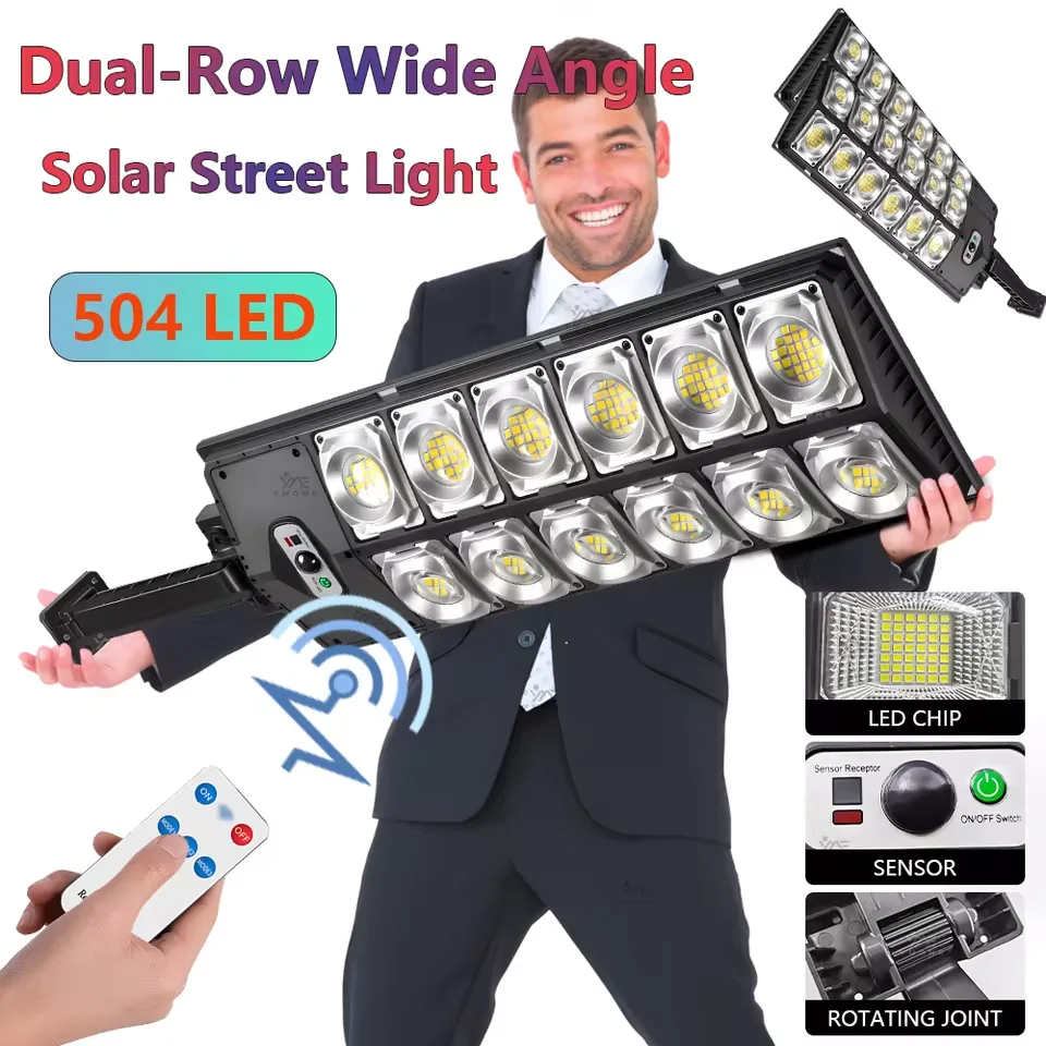 Organic Glass External Lamp Solar Outdoor Led Spotlight 504LED Reflectors Solar Fountain for Farm Decor Swimming Pool Accessory