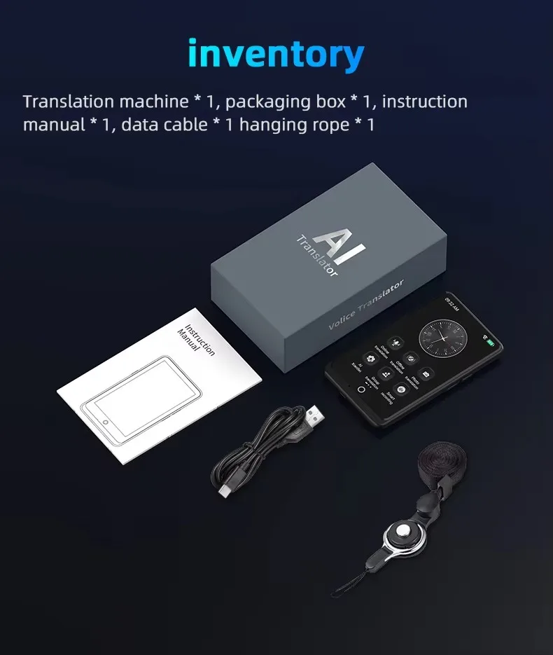 جهاز ترجمة الذكاء الاصطناعي الدردشة GPT في الوقت الحقيقي مترجم نص الصوت الصوتي الذكي 139 لغة 17 غير متصل Z12 ترجمة محمولة