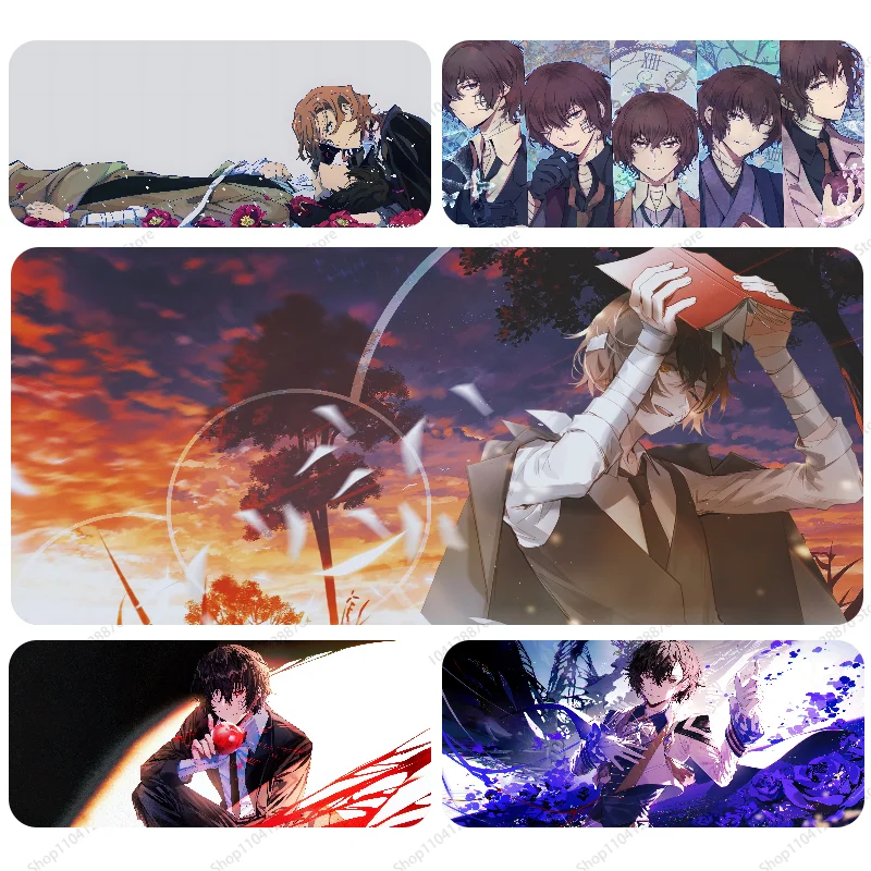 Osamu Dazai Bungo Stray Dogs Anime Mousepad Gaming Mouse pad Gamer Pc Accessories Deskmat Keyboard Mat Desk Protector Mause Pads