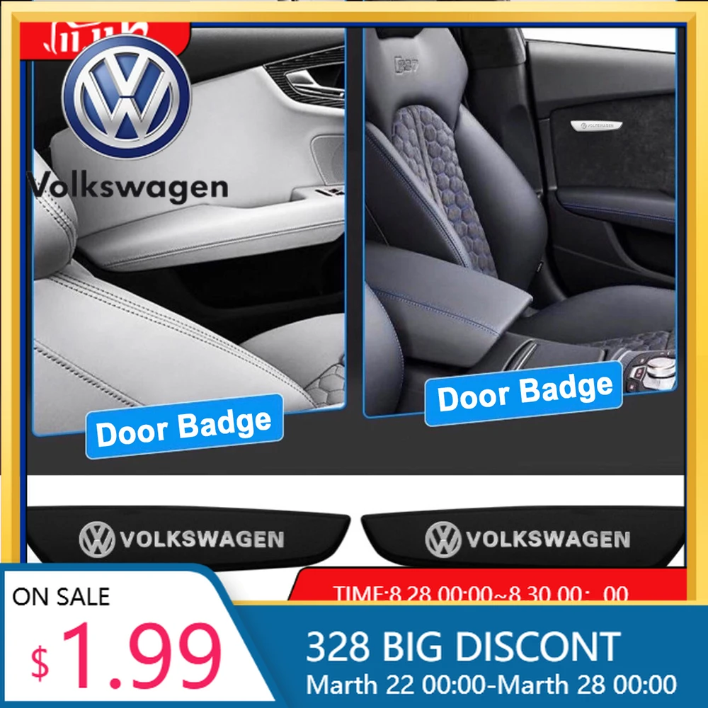 

For VOLKSWAGEN Car Door Badge Emblem Stickers Accessories For Volkswagen VW GTI Golf Polo Tiguan Passat Touareg Magotan Touran S
