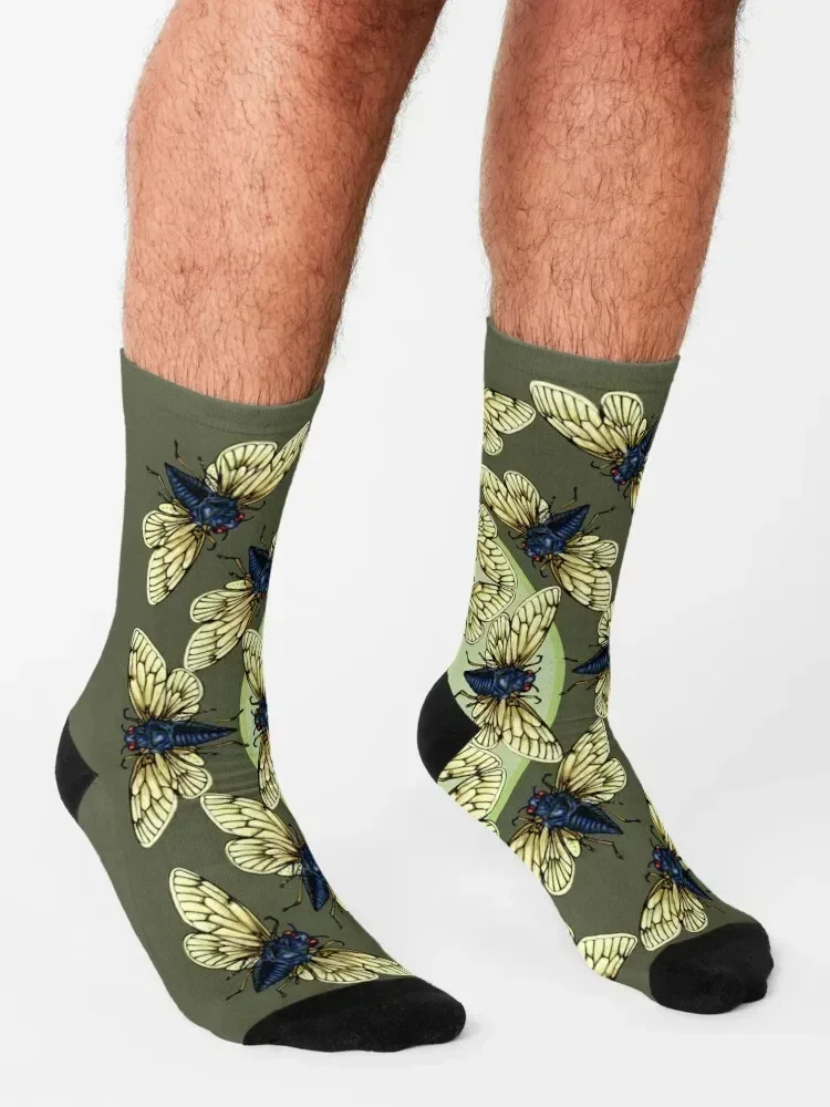 cicada Socks soccer anti-slip hiking cool basketball Socks Men Women's