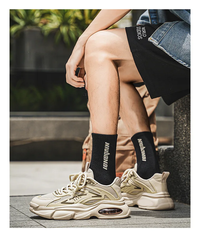 

Summer Men's Shoes 2025 New Breathable Shoes Versatile Platform Sports Leisure Running Dad Trendy Shoes