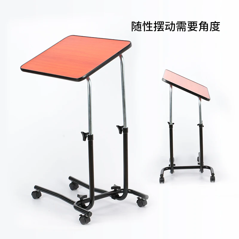 New elderly care table with adjustable and retractable movable dining table, solid wood wear-resistant and lockable wheels,