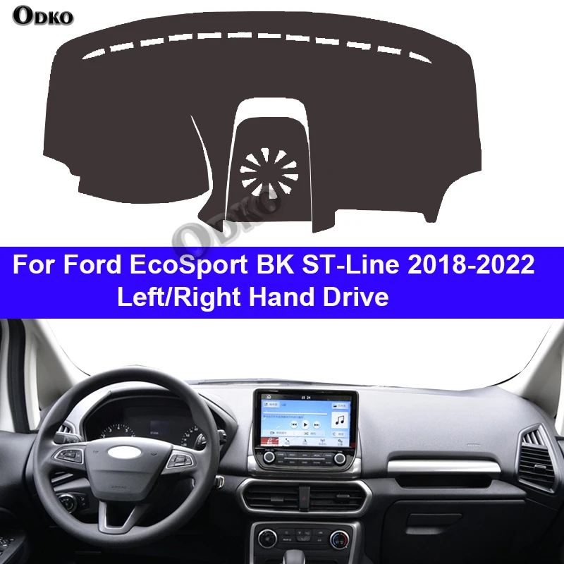 Car Auto Inner Dashboard Cover For Ford EcoSport BK ST-Line 2018 - 2022 LHD RHD Dashmat Carpet Cape Sun Shade Pad Rug 2021 2020