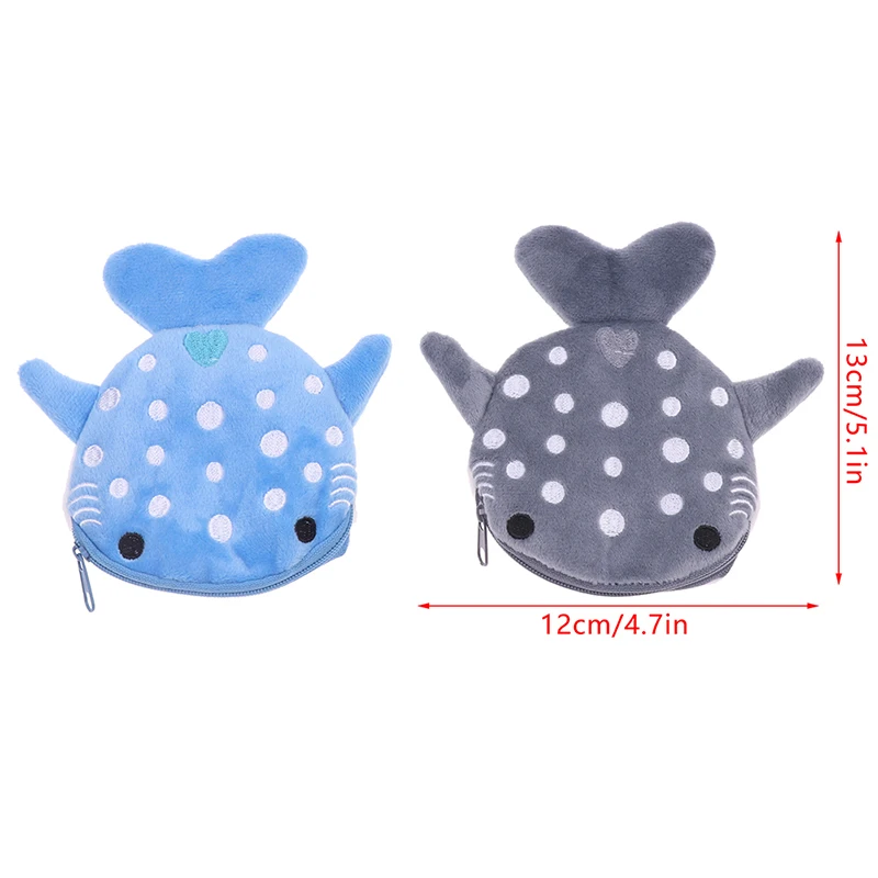 Cartoon Cute Whale Shark Coin Purse Kawaii Wallet Portable Plush Coin Bag Key Earphone Coin Organizer Pouch Zipper Bag kids Gift