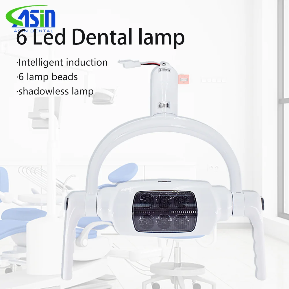 6LED Dental Oral Operation Lamp Induction Sensor Light LED for Dental Unit Chair Equipment Teeth Whitening