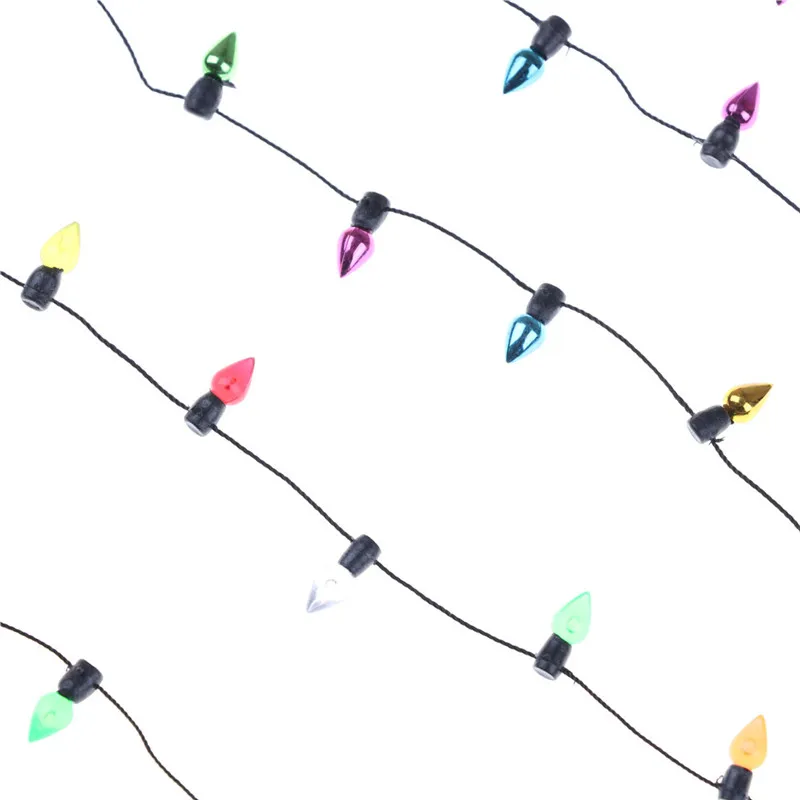 1m/0.5m Fine New Arrival Dollhouse Miniature A String of multi-coloured plastic Christmas lights