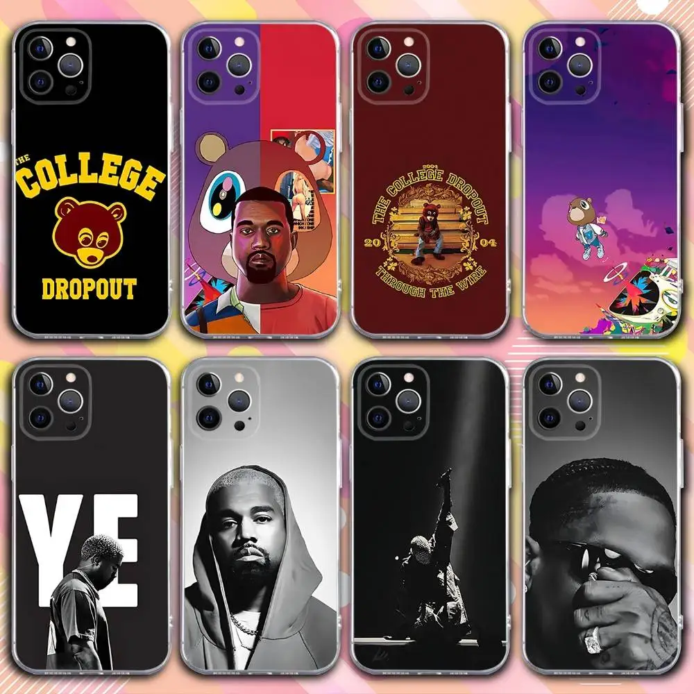 حافظة هاتف K-Kanye Rapper West Bully لهاتف iPhone 17,16,15,14,13,12,11 Pro,Max,Plus,X,XS,XR,SE4,E غطاء ناعم شفاف صغير