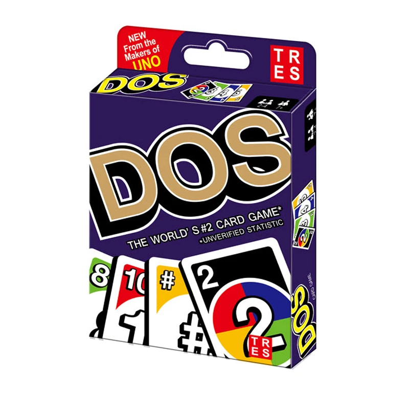 Mattel Games UNO DOS, карточная игра для семейной ночи с тематической графикой для ТВ-шоу и специальным правила для 2-10 игроков