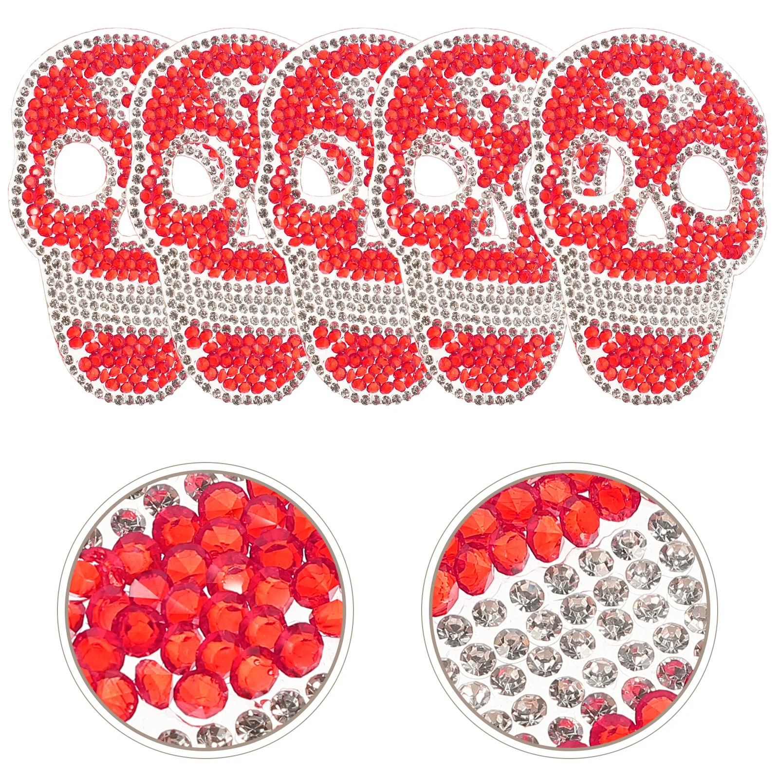 

5pcs Skull Embroidered Multi-Function Decorative Sewing Patches For Clothes Repair Diy Back Decorative Patches For Home Garment