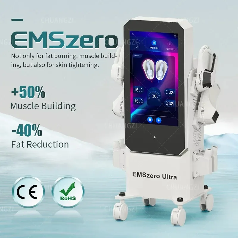 Emszero NEO 6500W 14 Tesla EMS เครื่องปั้นกล้ามเนื้อเครื่องกระตุ้นกล้ามเนื้อโนวาอุปกรณ์นวดกระชับรูปร่างร้อน