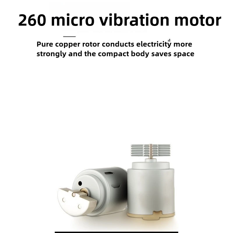 Eccentric Vibration Massage Motor DC 6V 260 Type 1W High Power, 4500RPM with 6MM Semi-Circular Weighted Head for Massager DIY