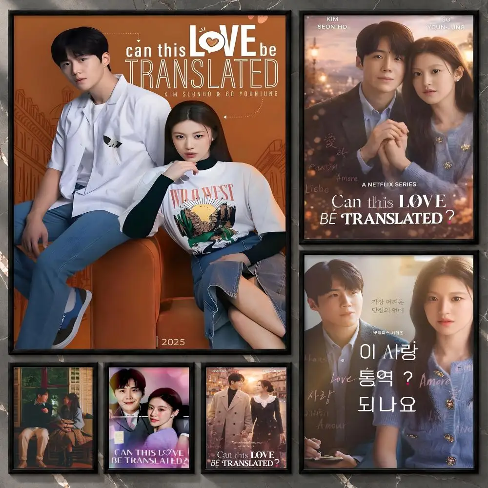 Can This Love Be Translated Romantic Travel Comedy K-Drama Poster Aesthetic Unframed Wall Prints for Bedroom & Living Room
