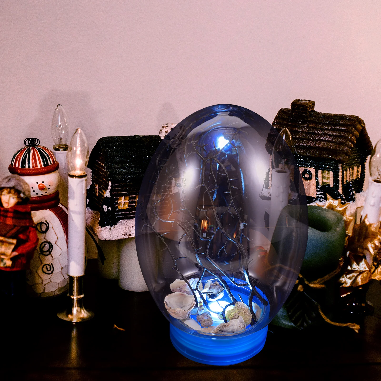 

Ecosphere Closed Ecosystem Small Fish Tank Shrimp Aquarium Desktop Fish Tank LED Lighting Portable Ecosphere Closed Ecosystem