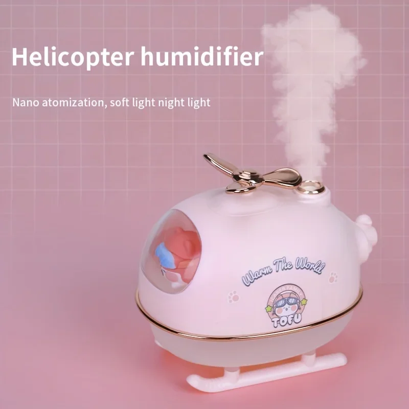 مرطب هواء على شكل طائرة ، مرطب صغير برسوم كرتونية ، منقي سطح المكتب ، بخاخ منزلي صامت ، مرطب لتجديد الماء ، هدية ، 1 * *