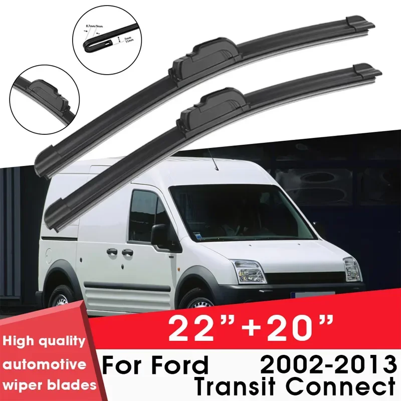 

Car Wiper Blade Blades For Ford Transit Connect 2002-2013 22"+20" Windshield Windscreen Clean Naturl Rubber Car Wipers