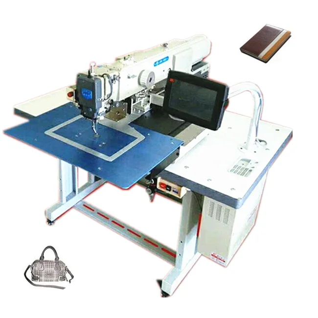 Industrial Automatic Computer Programmable Electronic Shoes Bags Upper Pattern Program Leather Sewing Machine