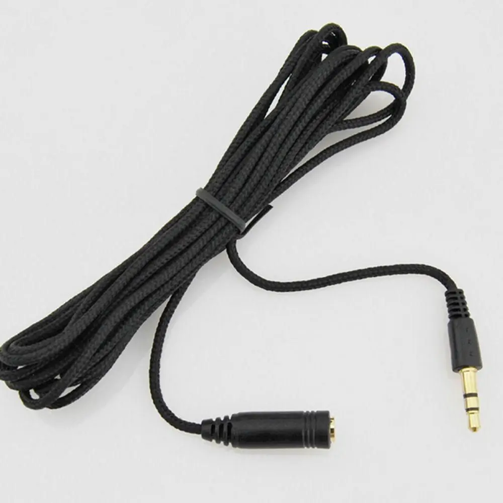 

Socket Practical GOLD Cable F/M Headphone Audio Brand New Black Extension 5m 16ft 3.5mm