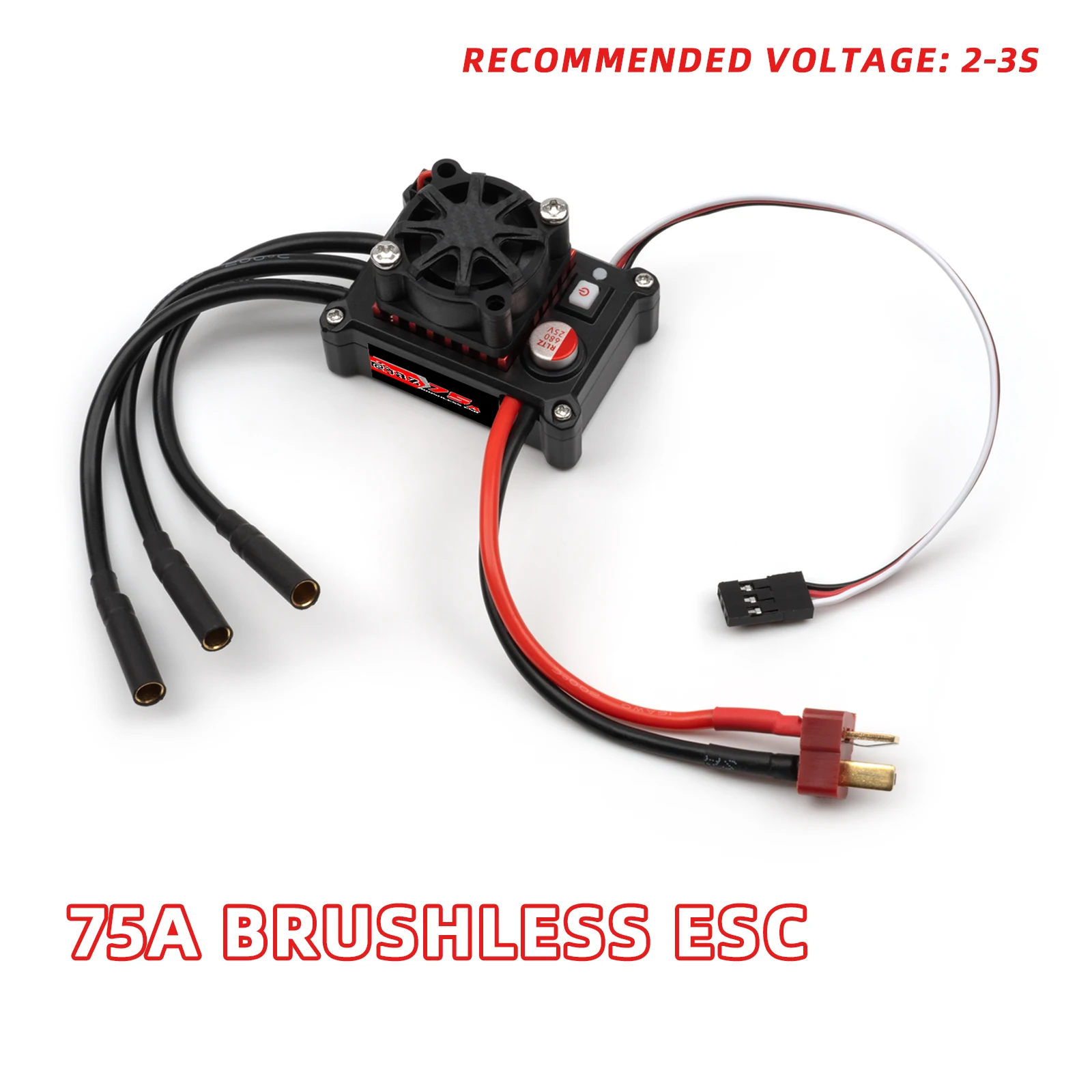 RC Brushless Waterdichte Power Combo 75A/480 ESC 3650 3.17mm DShaft voor 1/10 SCX10 TRX4 RC Auto Truck Racing/Off-Road/Hoge Snelheid ​