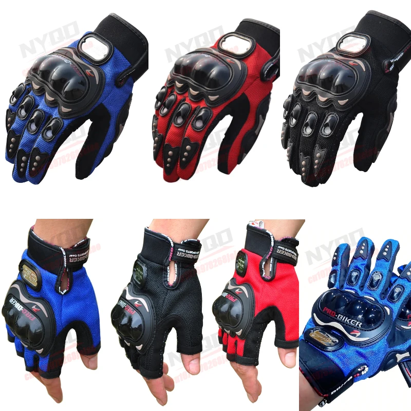 Motorcycle Gloves Full Finger Anti Fall and Anti Slip Summer Touch Screen Half Finger Gloves Men's and Women's Riding Equipment