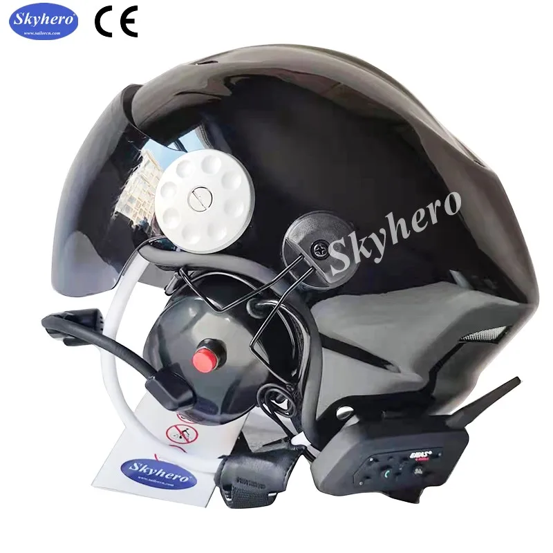 Bluetooth Paragliding Helmet, Powered Paragliding Helmet, EN966, BT-GD-K01, Black, White, Red Color