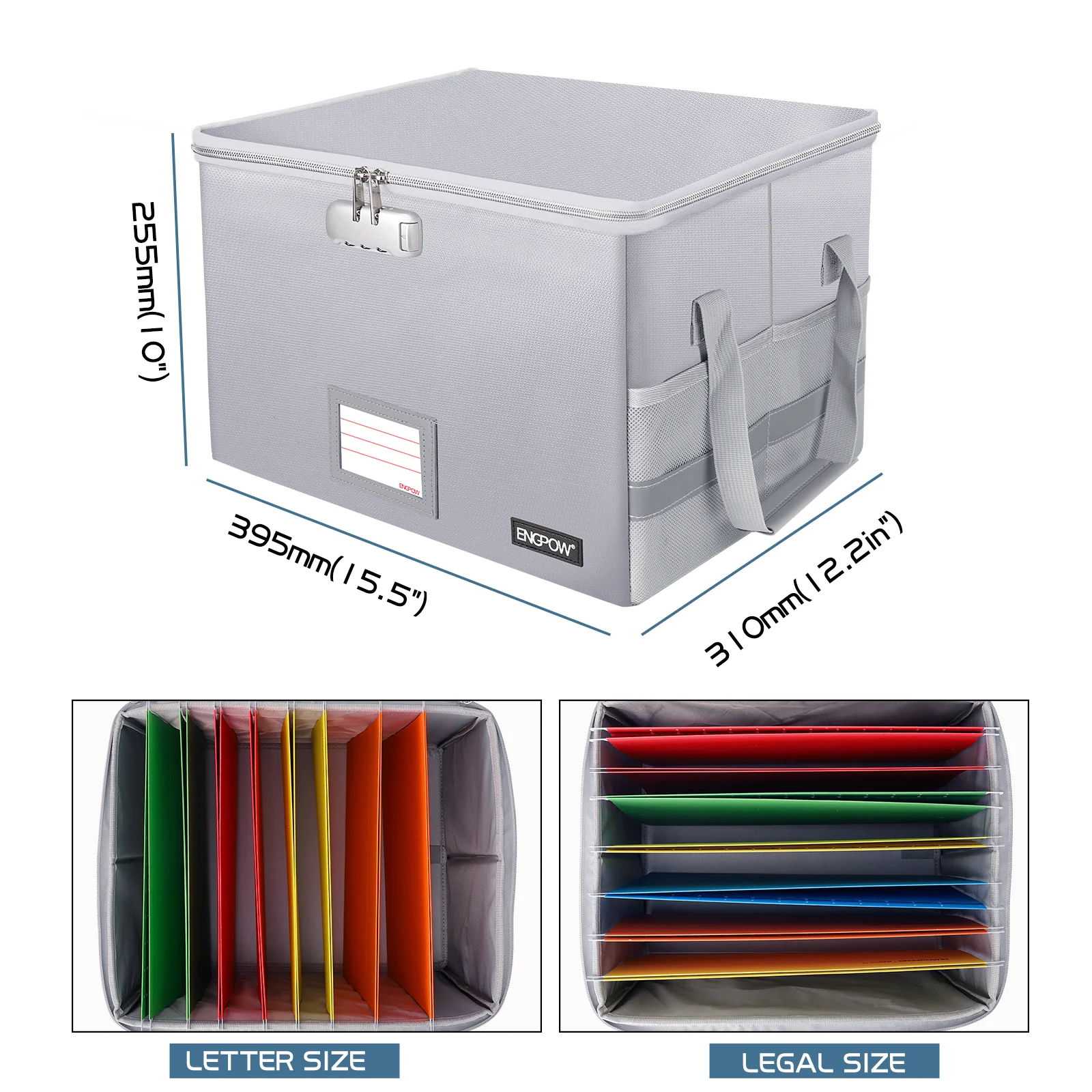 New File Organizer Fire Water Resistant Office Document Storage Boxes Dust-proof Waterproof Fireproof Organizer