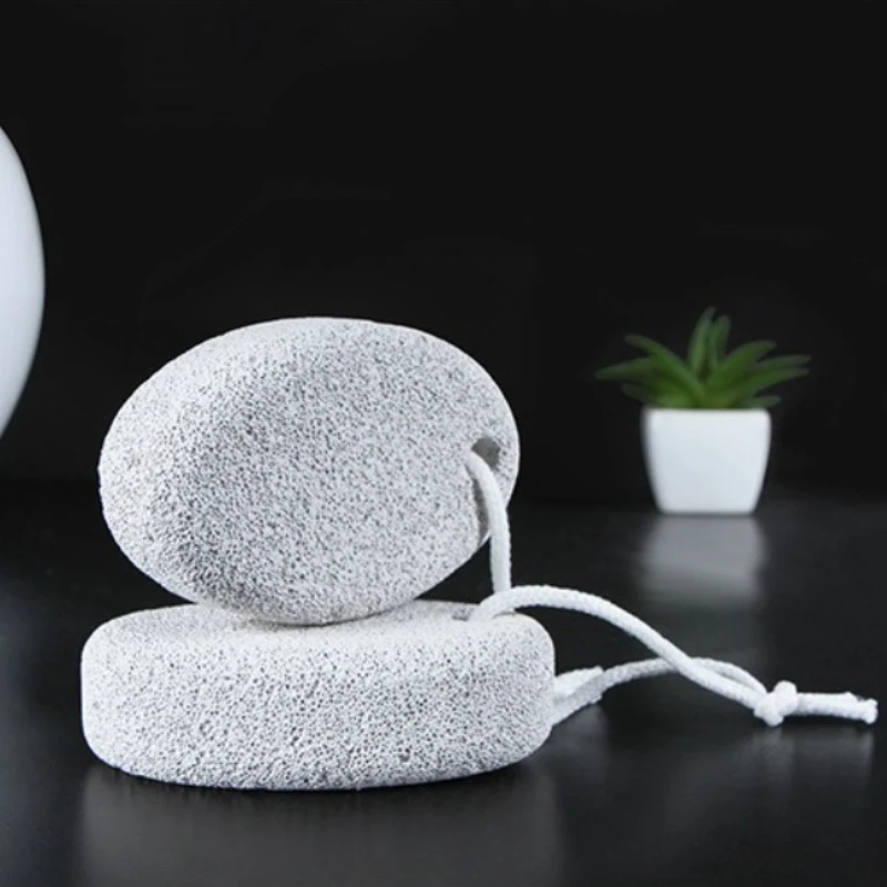 Pierre ponce naturelle pour les pieds, dissolvant de callosités de peau dure, outil de pédicure pour peaux mortes, soins pour la peau lisse, lime à talon ovale, 1 pièce