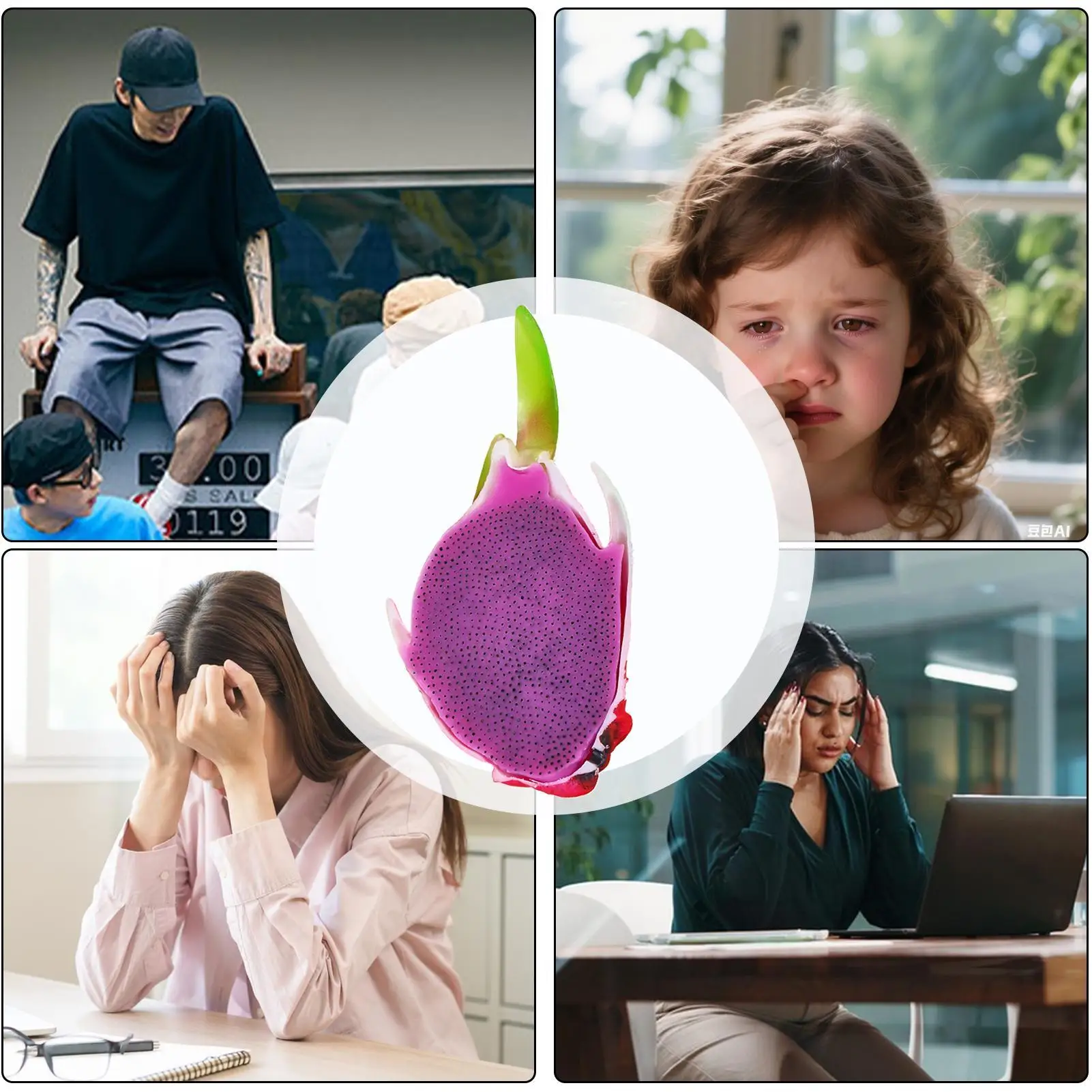 Jouet de relaxation en forme de fruit de Dragon mignon, jouet réutilisable à presser doux pour boutons, réducteur d'anxiété réutilisable pour adultes