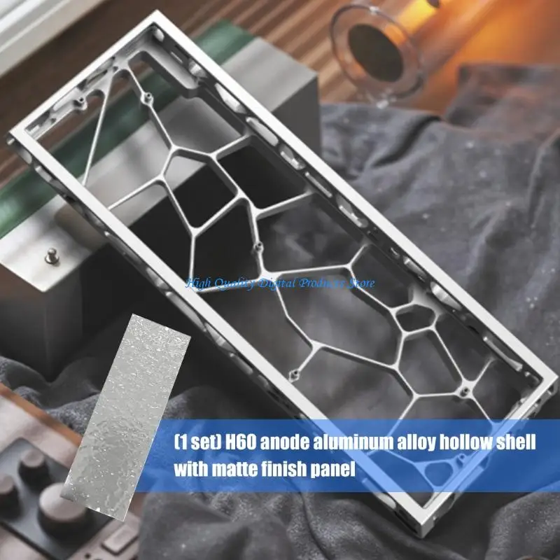 U2JE High Strength Aluminum Keyboard Case Shell Honeycomb Diffuser Plate Frame Replacement for K61 K64 GH60 Accessories