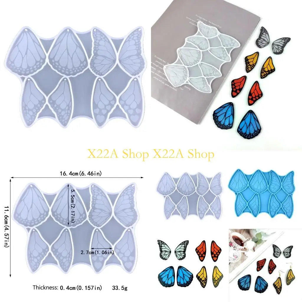 Unique Butterfly-Wing Silicone Resin Mould Resin Pendant Jewellery Mold for DIY Crafts