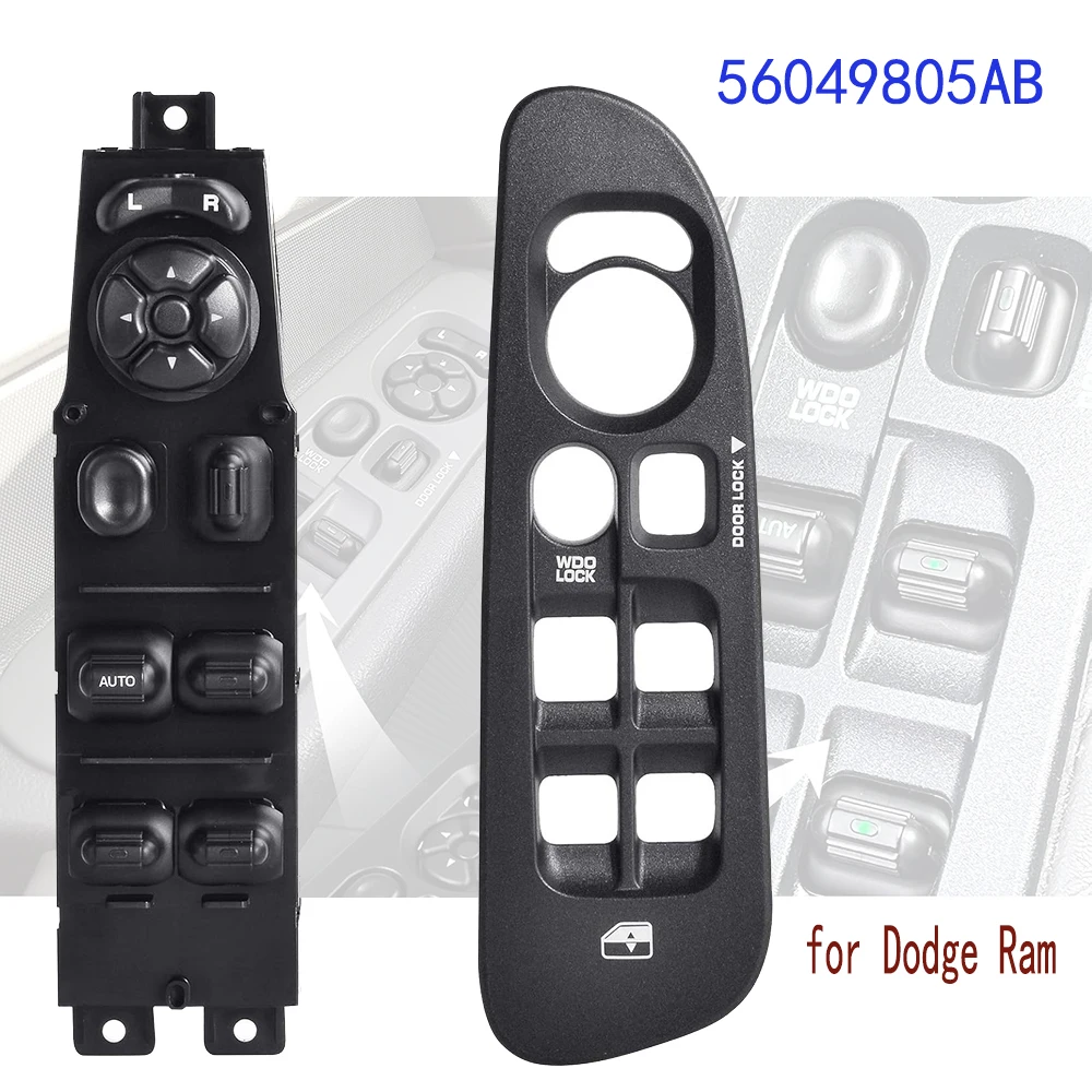 

Передний левый электрический переключатель окна с лицевой панелью для Dodge Ram 1500 2500 3500 Dodge Dakota Durango 56049805 Автомобильные аксессуары AB