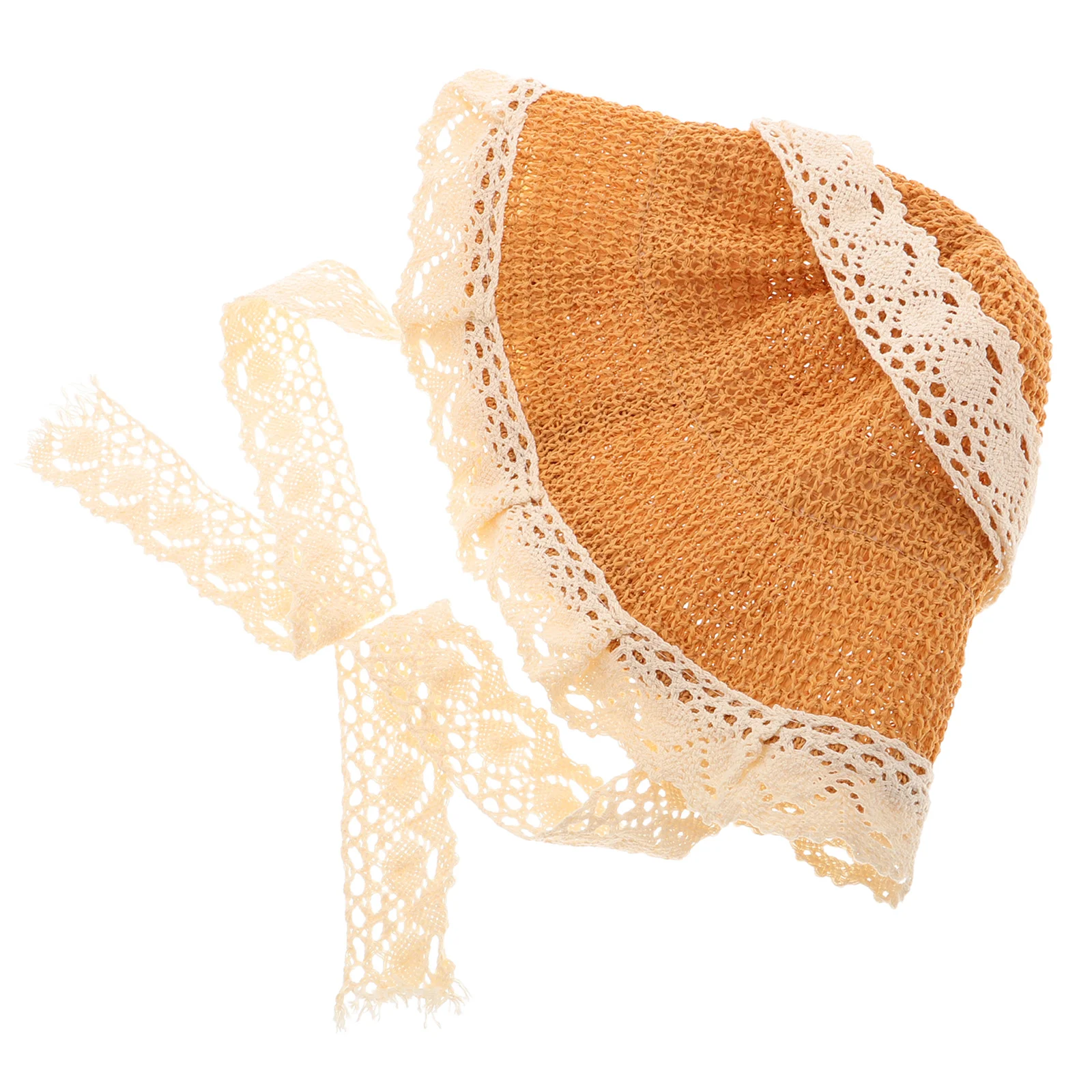 

Kids Summer Straw Hat Baby Girl Sun Hat Wide Brim Lace Decor Beach Cap Outdoor Travel Vacation Sun Protection Children Hats