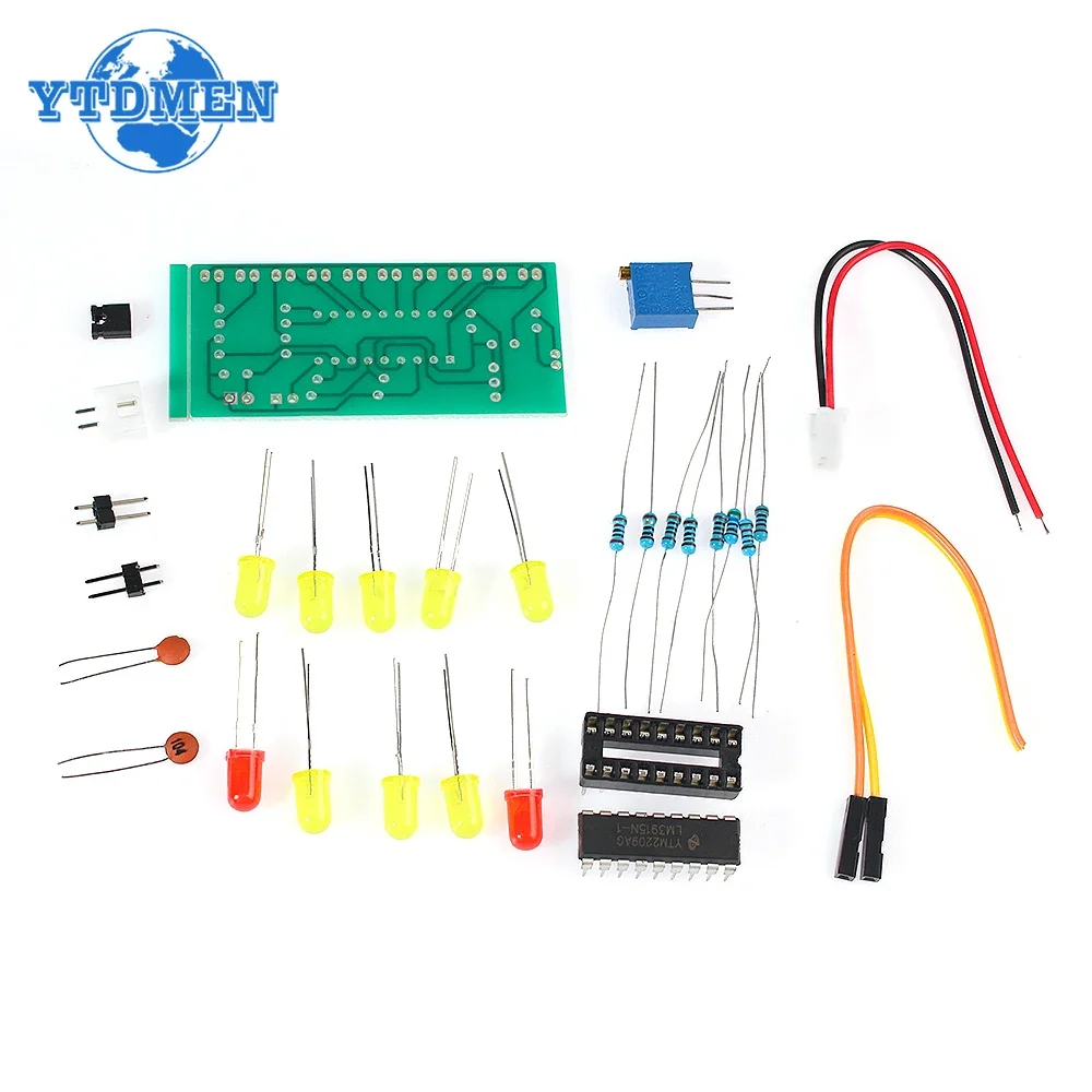 LM3915 10 LED Sound Audio Spectrum Analyzer Level Indicator Kit Soldering Practice DIY Electoronics Kits