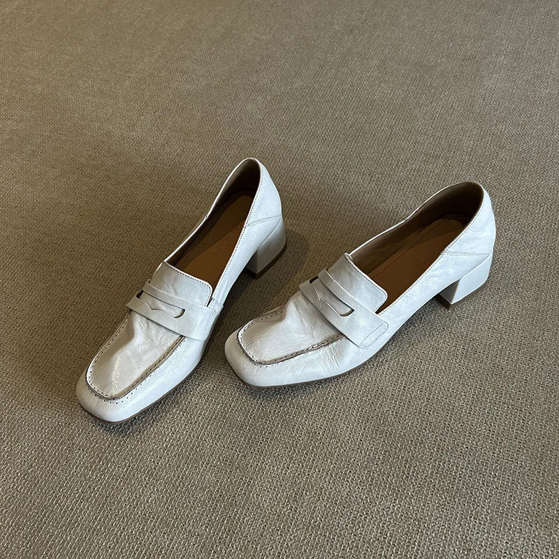 

Classic Women's Shoes Retro Luxury Genuine Leather Loafers for Woman Exquisite Britain Casual Shoes Designer Shoes Zapatos Mujer
