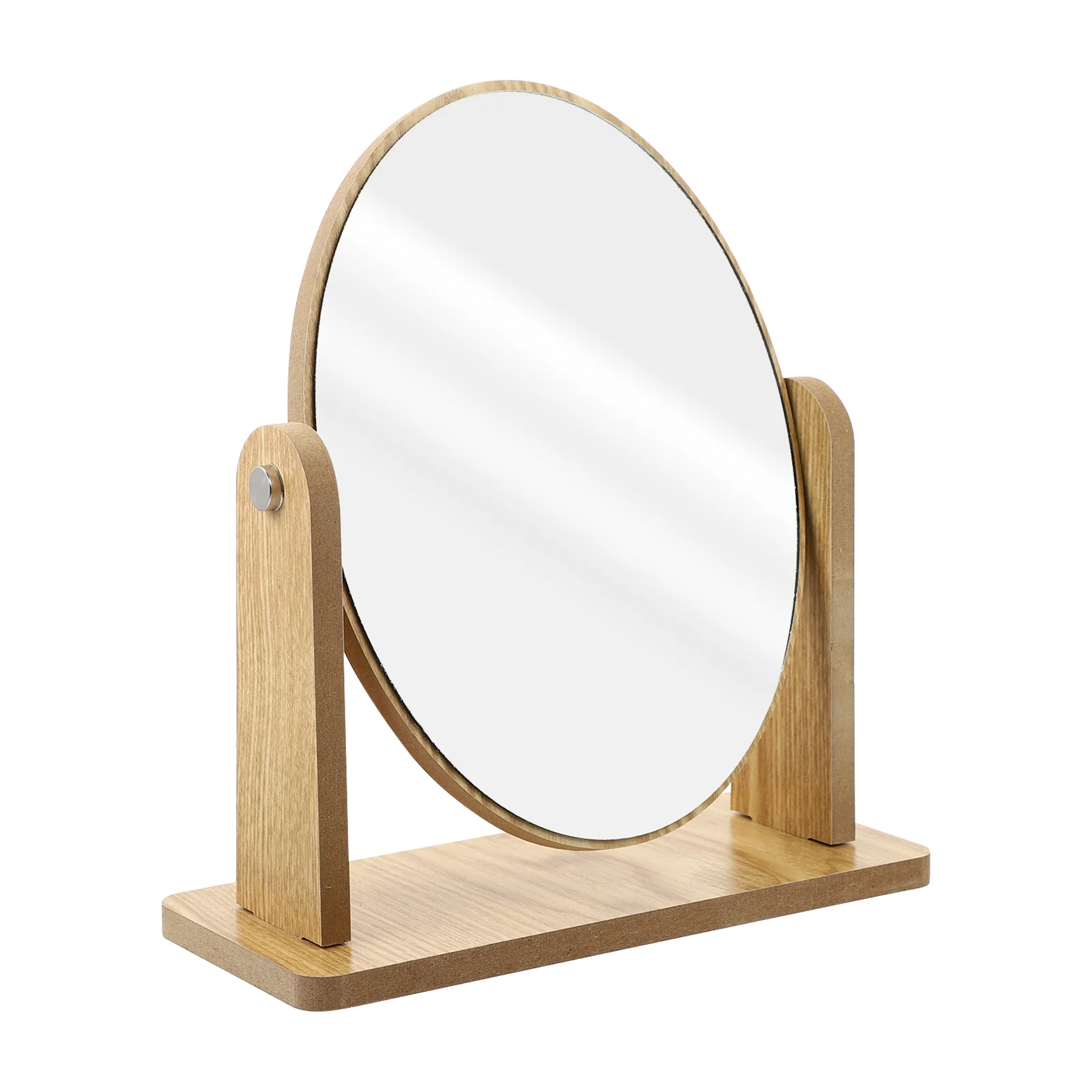 

Wooden Vanity Mirror Magnifying Suction Cup Chic Best Travel Compact Tabletop Swivel Makeup Sucker