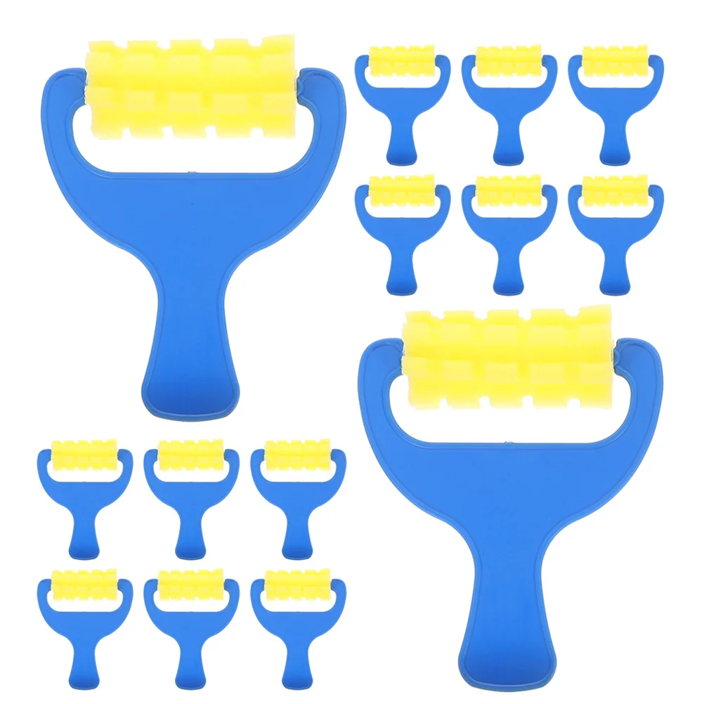 

16Pcs Sponge Paint Brush Set Graffiti Roller Brushes Easy Clean Reusable Early Learning DIY Craft Drawing Tools