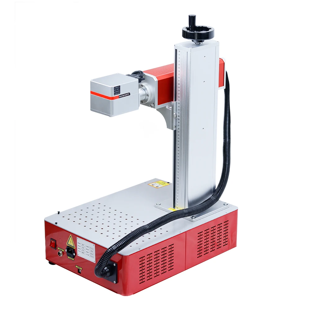 JPT MOPA M7 100W 60W Fiber Laser Metal Cut Colorful Marking Printer Engraver Machine with Ring Rotary Axis for Gold Silver