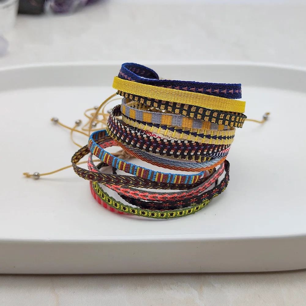 

Handmade Colombia Friendship Bracelet Boho Cloth Braided Wristband for Women Men Ethnic Style Pulseras Gift