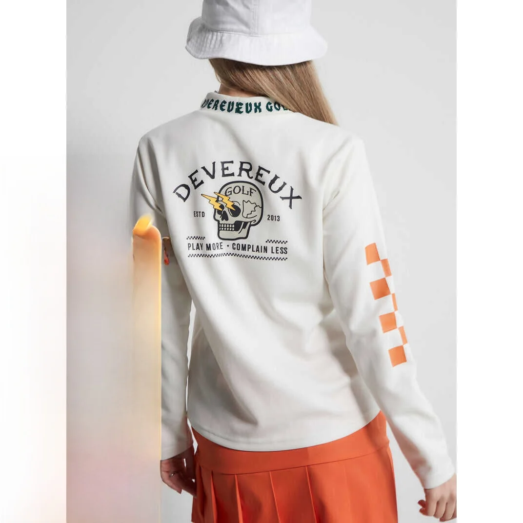 Devereux Golf Long Sve T-irt Women's Breathable Qui Dry High Collar Golf Sportswear Comfortable Fitn Fan Gear