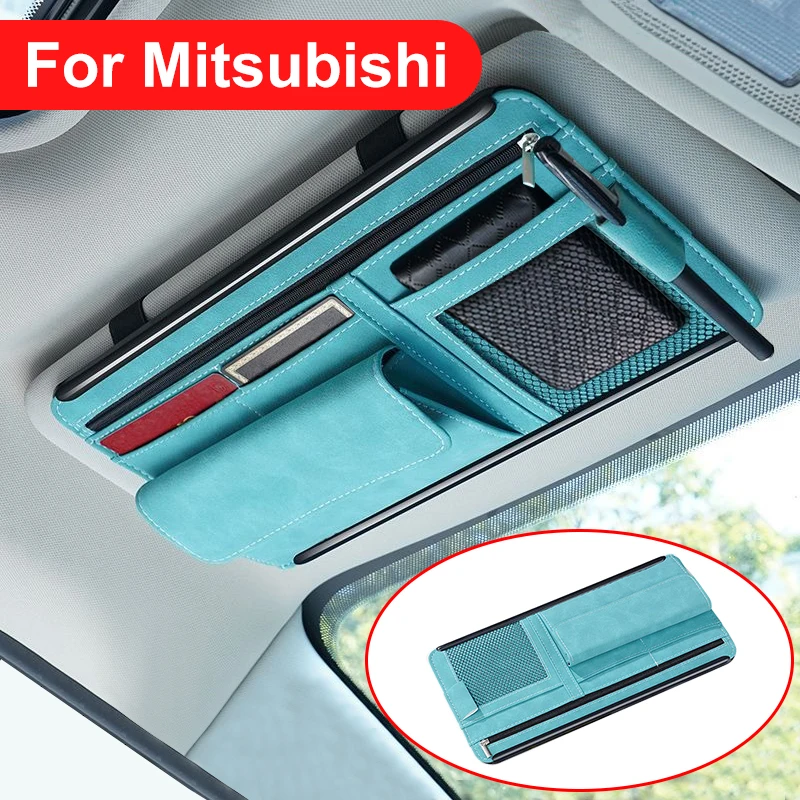 For 2003-2024 2023 Mitsubishi Universal Sun Visor folder Pajero ASX Eclipse Cross Delica Outlander L200 G4 Xpander Accessories