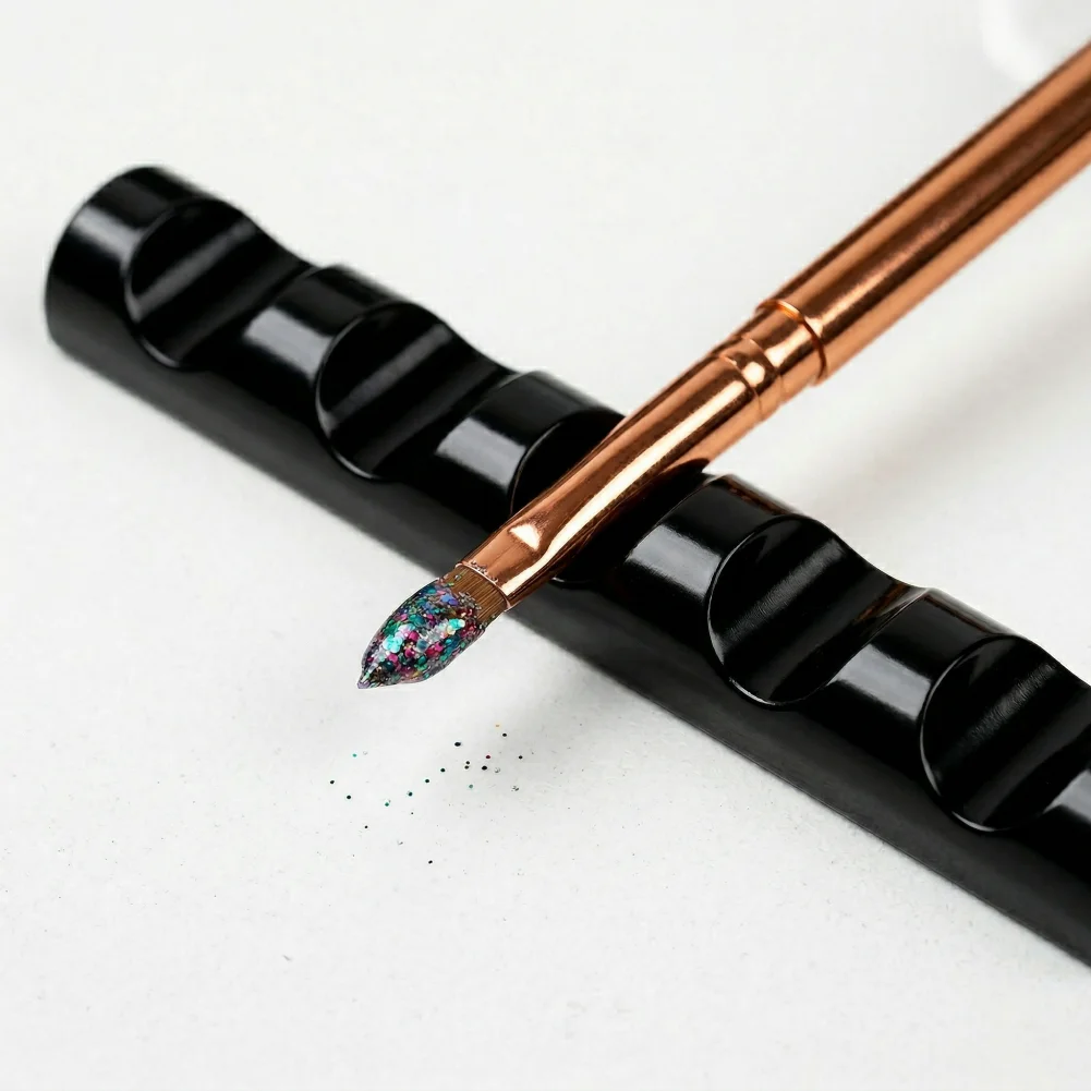 

Легкая подставка для кистей для маникюра, набор из 6 держателей для кистей с 5 отделениями, многофункциональный органайзер для кистей для макияжа, инструменты для маникюра и нейл-арта