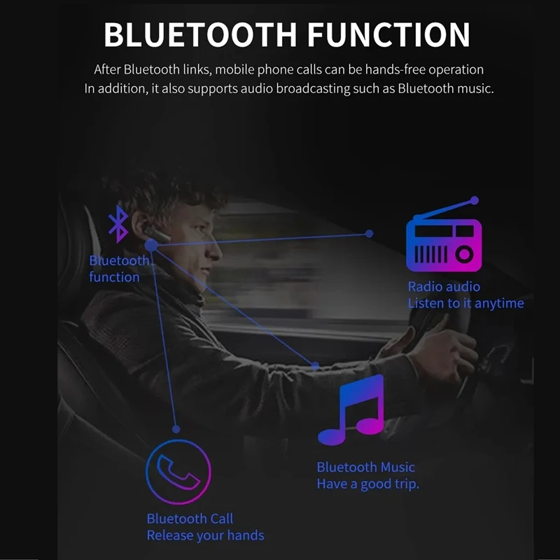 4.1 Inch Car Radio Touch Screen Bluetooth Music Handsfree MP5 Player TF USB Charging Remote Music Audio System Easy Install