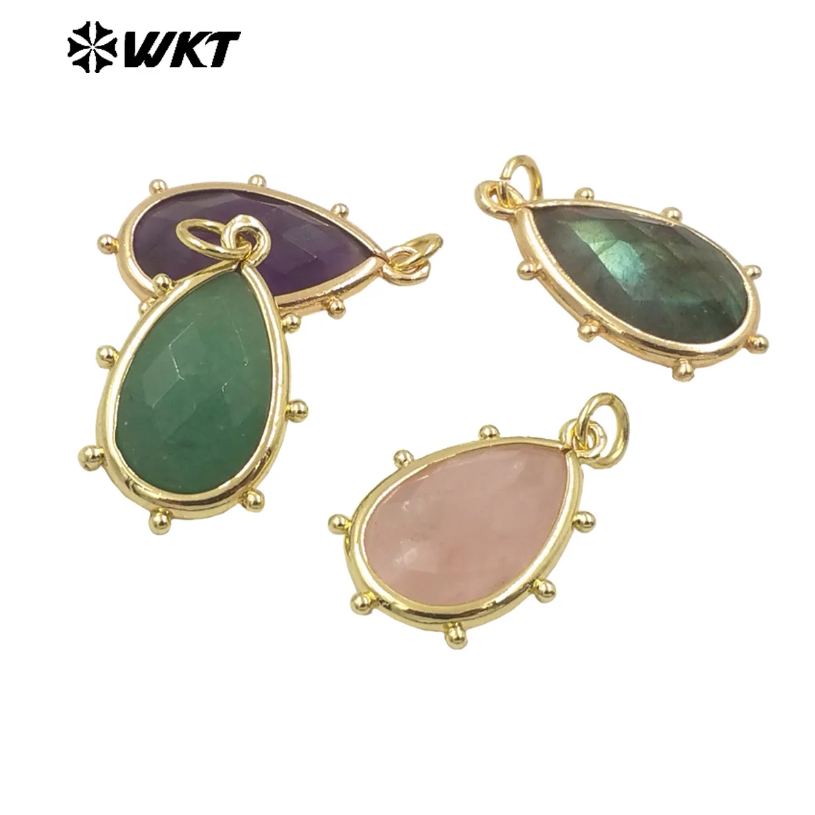 WT-P1974   WKT 2024 Grand Style Natural Gemstone New Design Pendant For Women Jewelry Wedding Accessory Party 5 Pcs