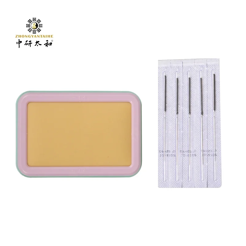 ZHONGYAN TAIHE Acupuncture IV Training Kit Silicone Needling Injection Training Pad Model for Medical Students Nurses Practice