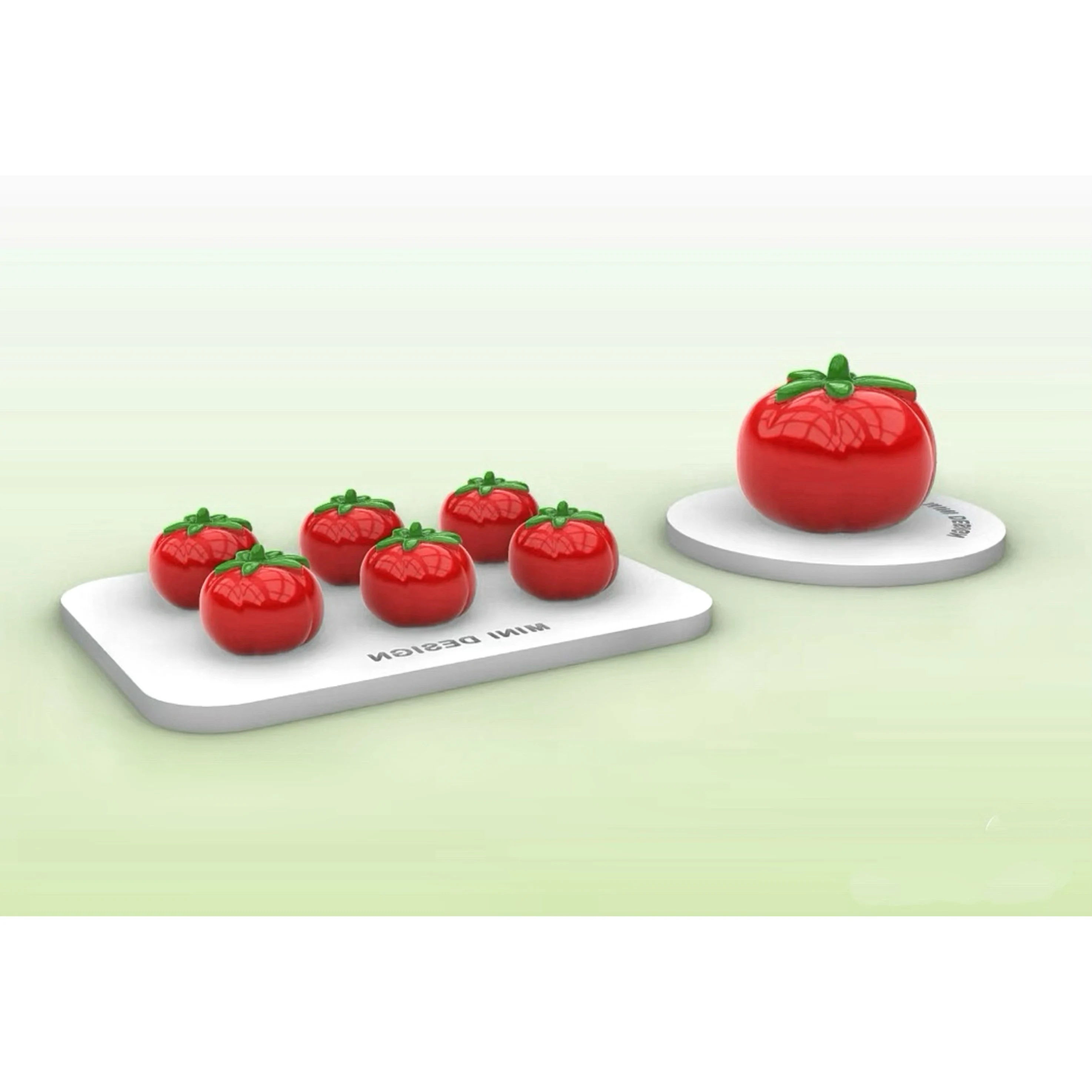 Molde de fundición de resina de tomate 3D, accesorios de molde de silicona, molde líquido de resina, llavero de resina, molde de silicona, molde de resina
