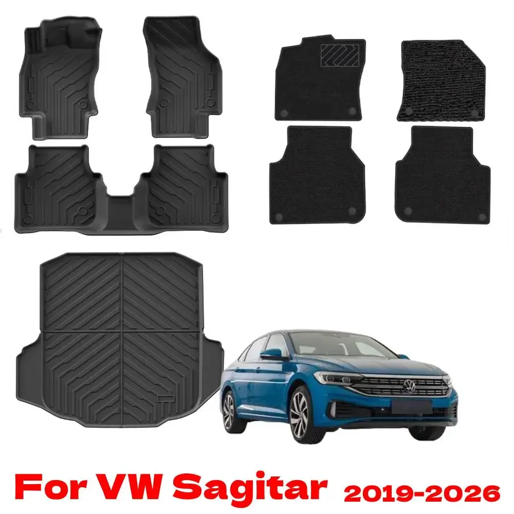 

For Volkswagen Sagitar 2026-2019 Custom TPE Floor Mats Auto Interior Duty Waterproof Non-slip Carpets Protector Foot Tools